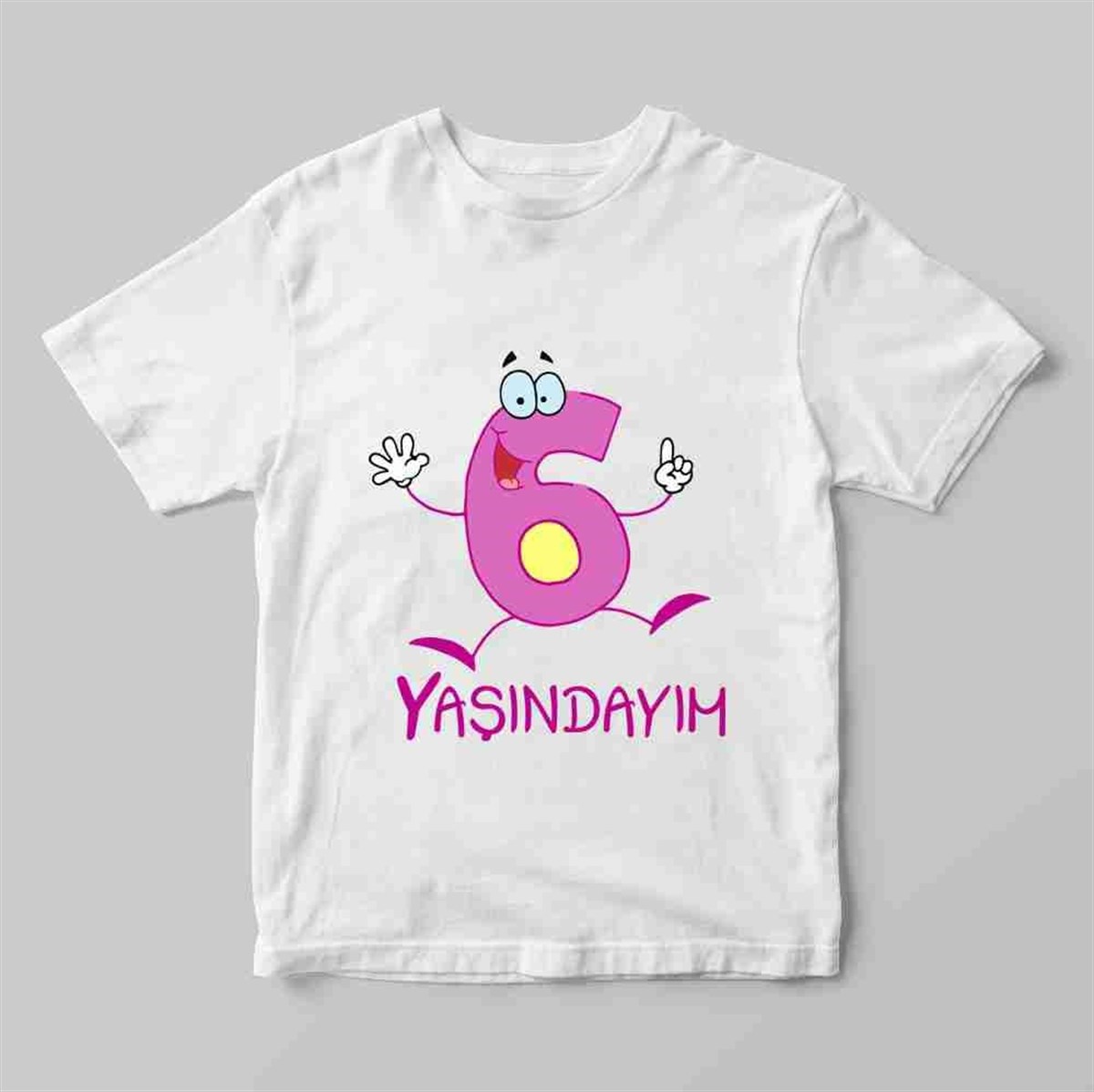 Kişiye Özel 6 Yaş Tişört Baskı 