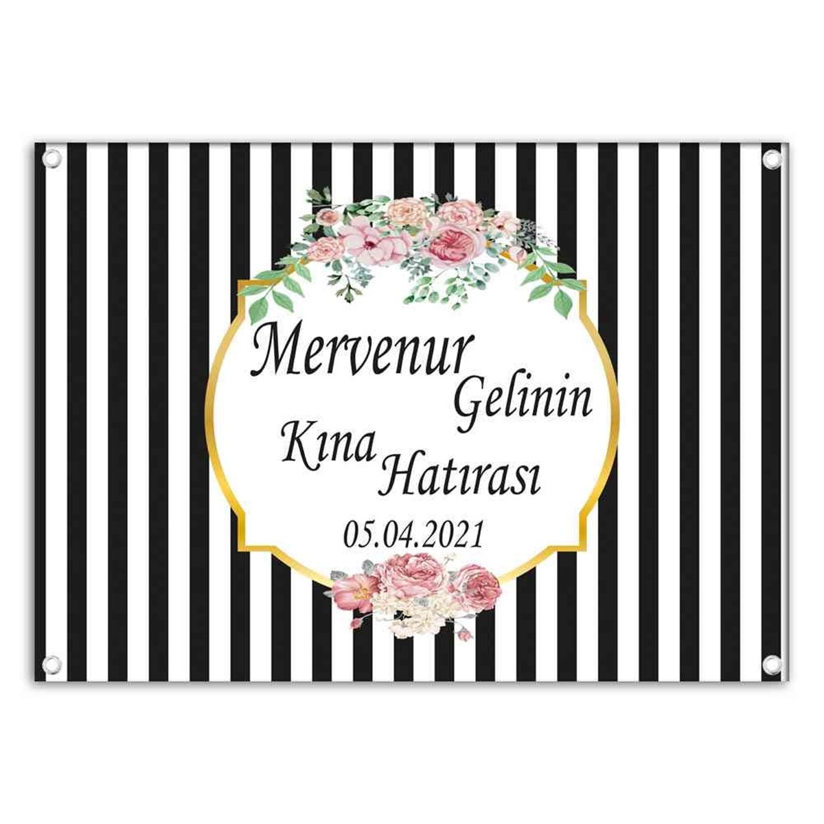 Kişiye Özel Fotoğraflı Kına Afiş 