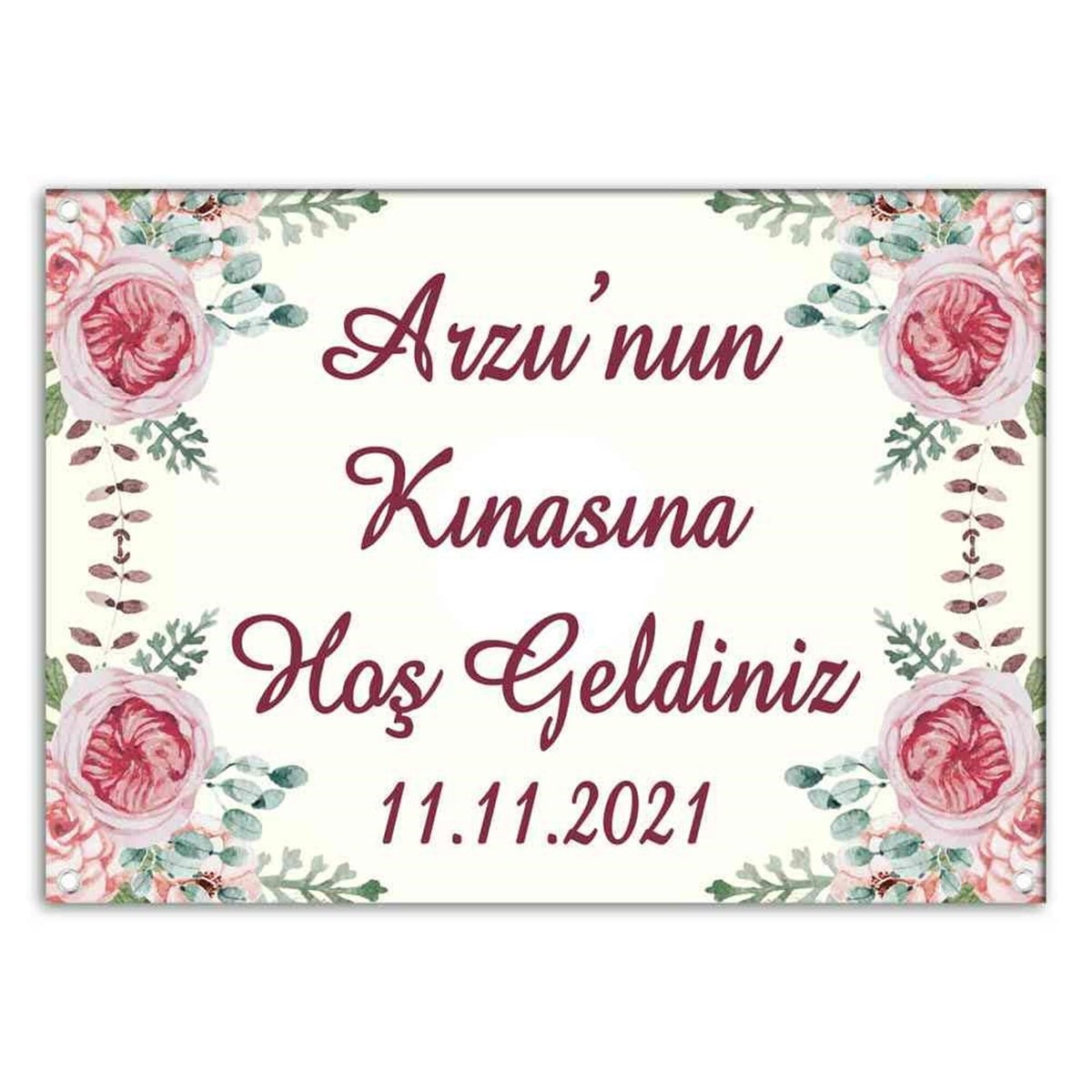 Kişiye Özel Kına Resimli Poster Kına Motif 