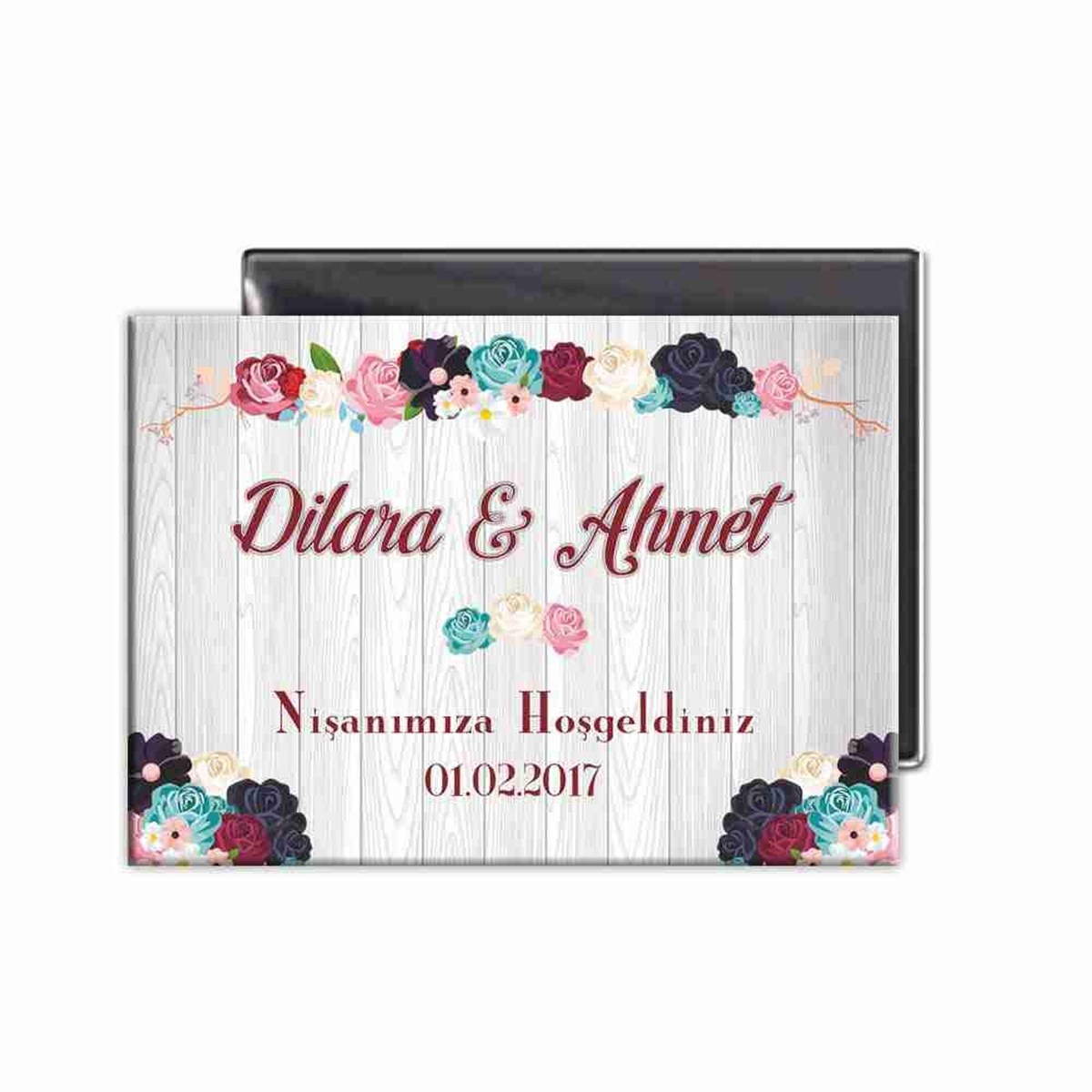 Kişiye Özel Nişan Hediyelik Magnet 