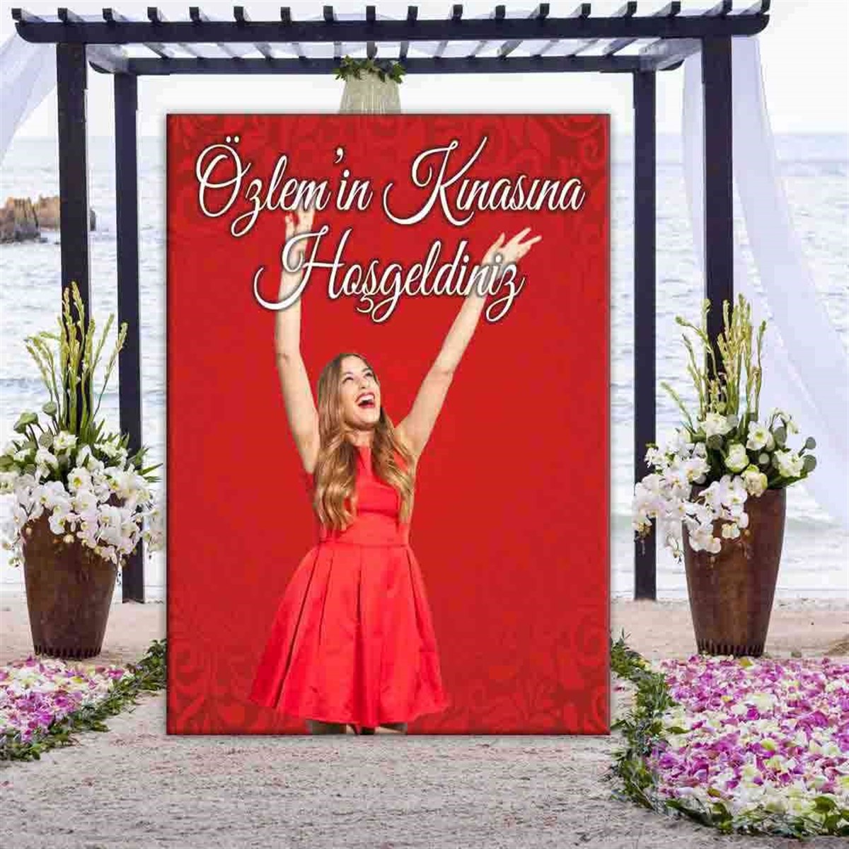 Kişiye Özel Resimli İsimli Kına Pano 