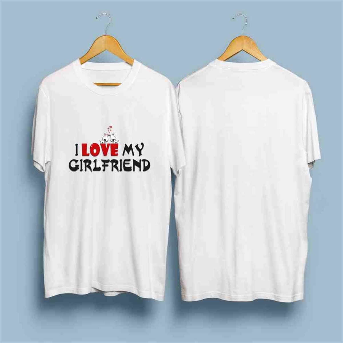 Kişiye Özel Sevgililer Günü T-Shirt Baskı Resimli İsimli 