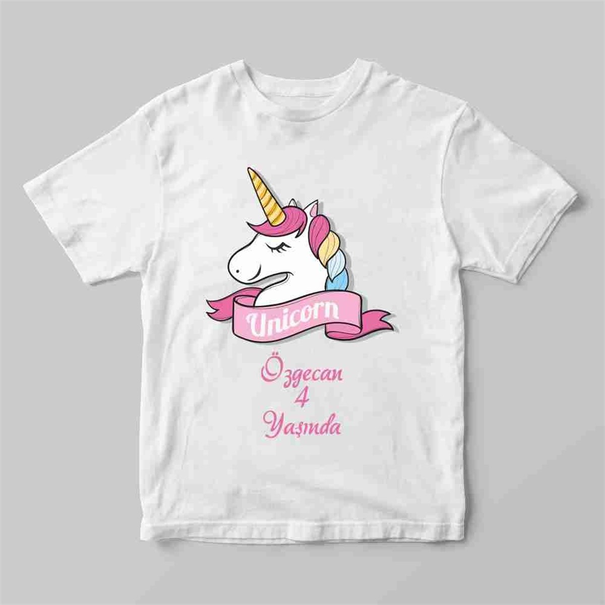 Kişiye Özel Unicorn Baskılı Tişört  