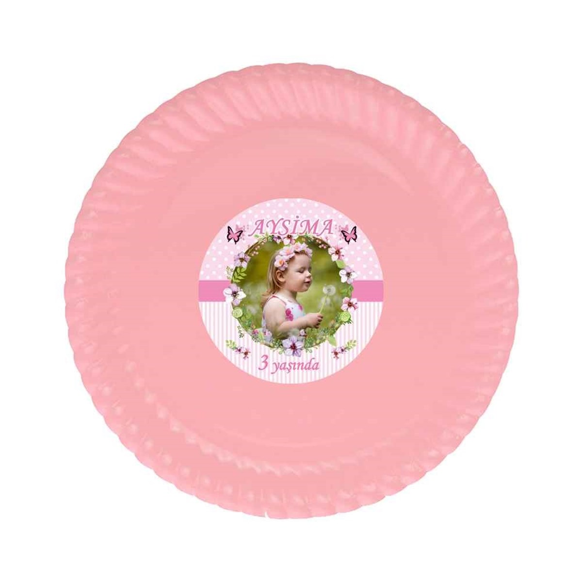 Kız Çocuğu Etiketli Tabak 