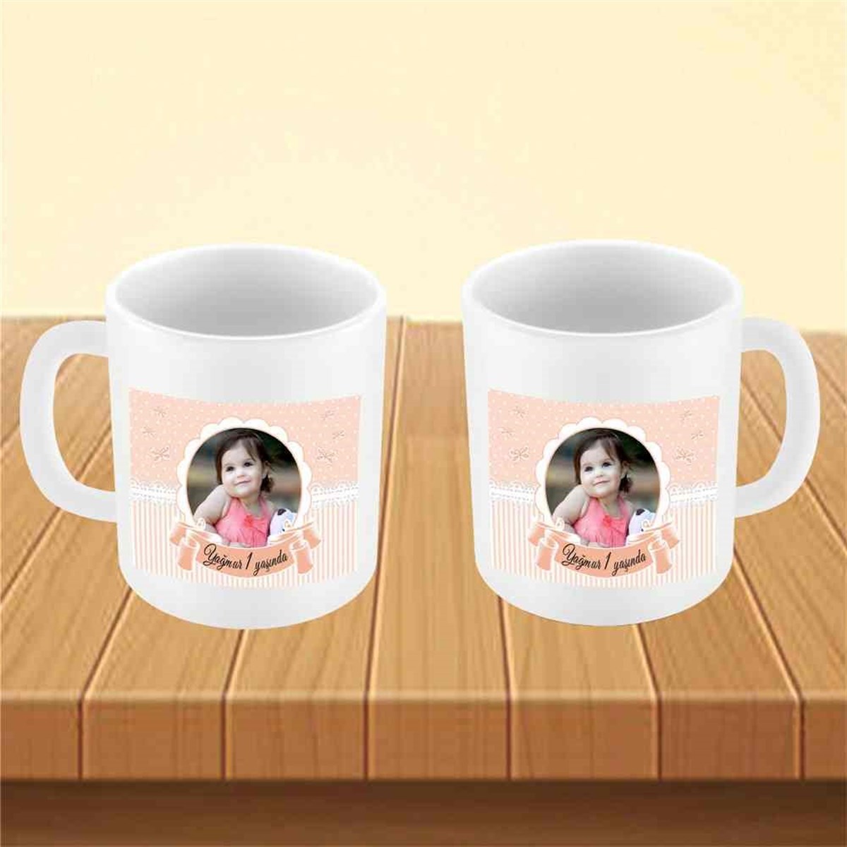 Kız Çocuğu Pembe Puantiyeli Konsept Kupa Bardak Mug   