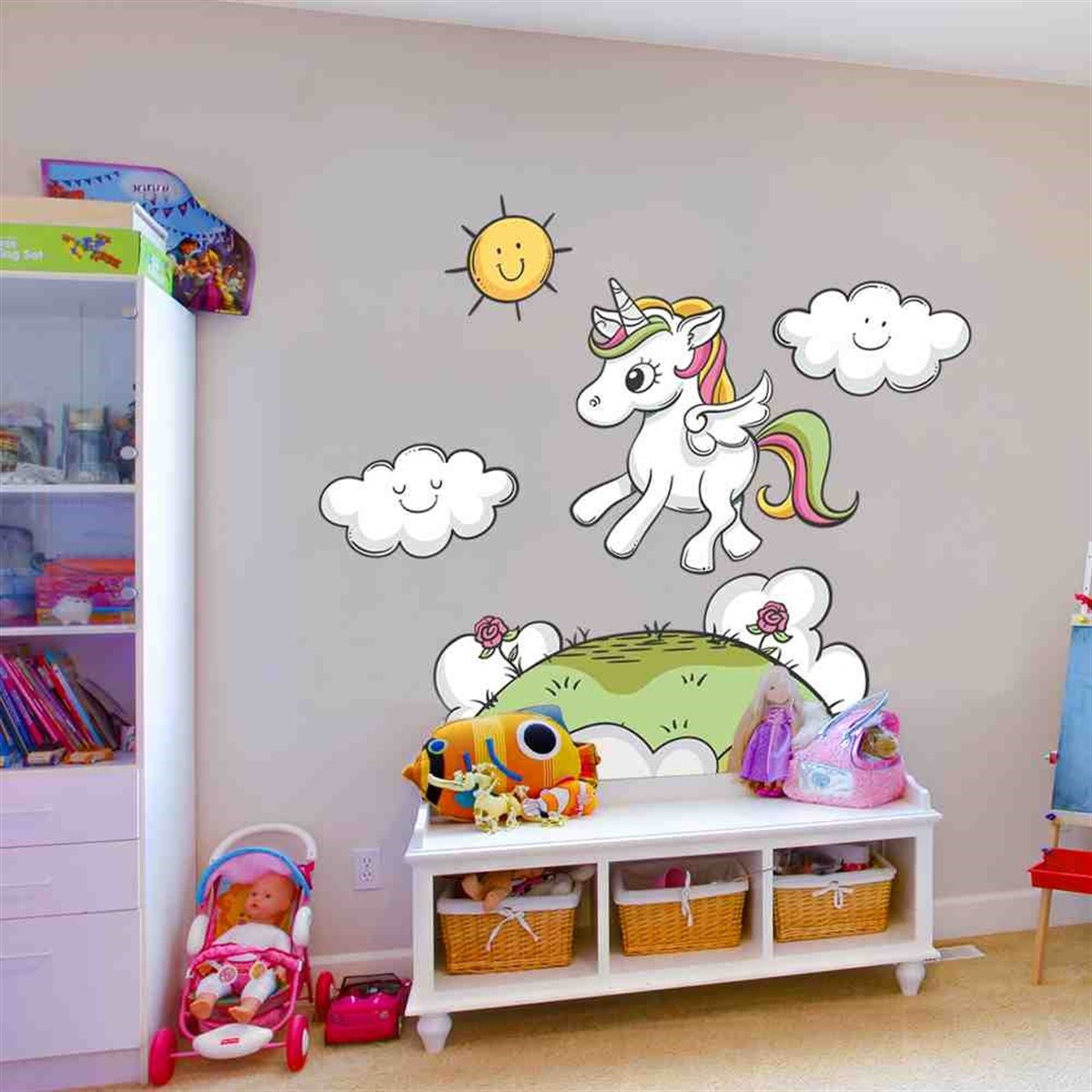 Kız Çocuk Odası Unicorn Etiket 