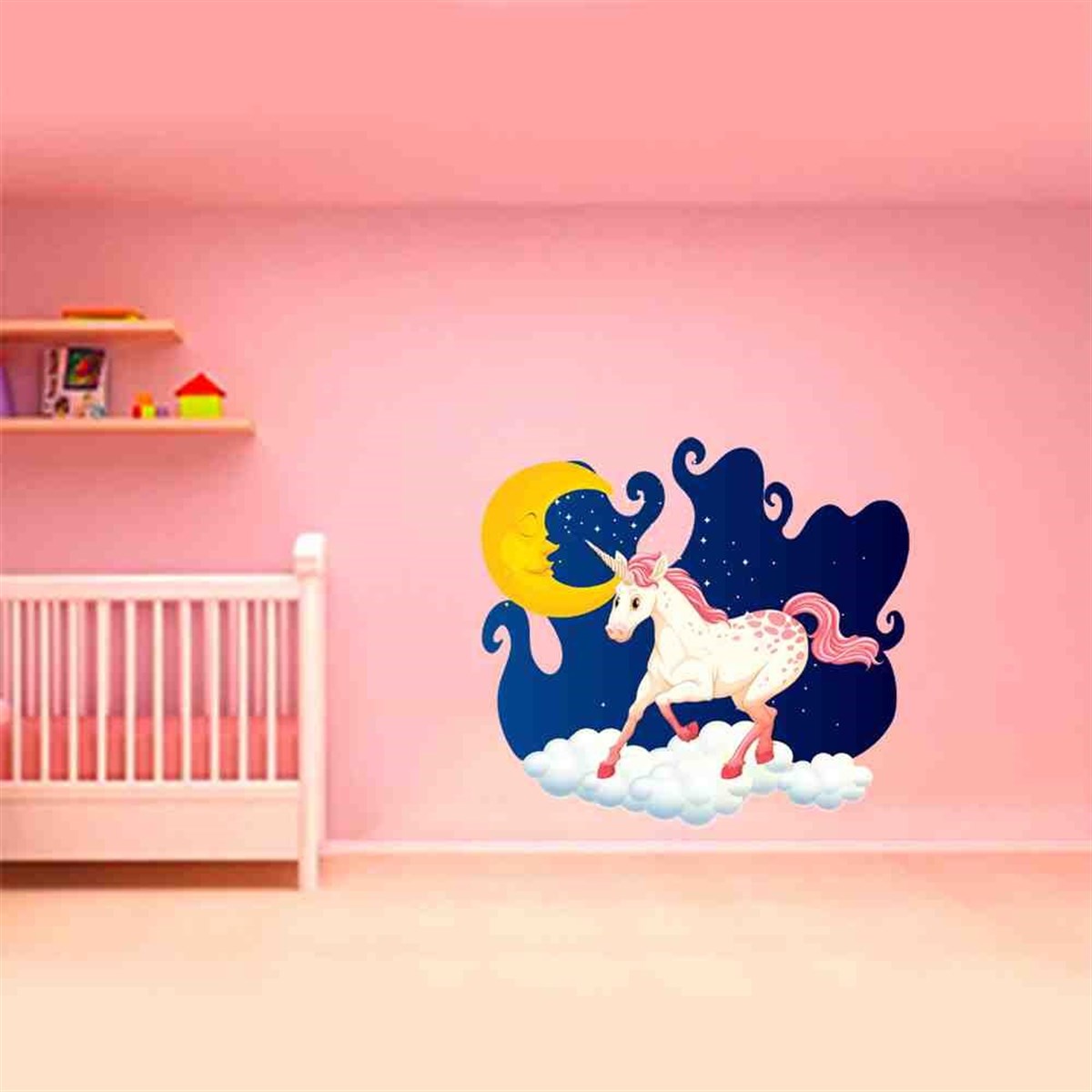 Kız Çocuk Unicorn Temalı Sticker 
