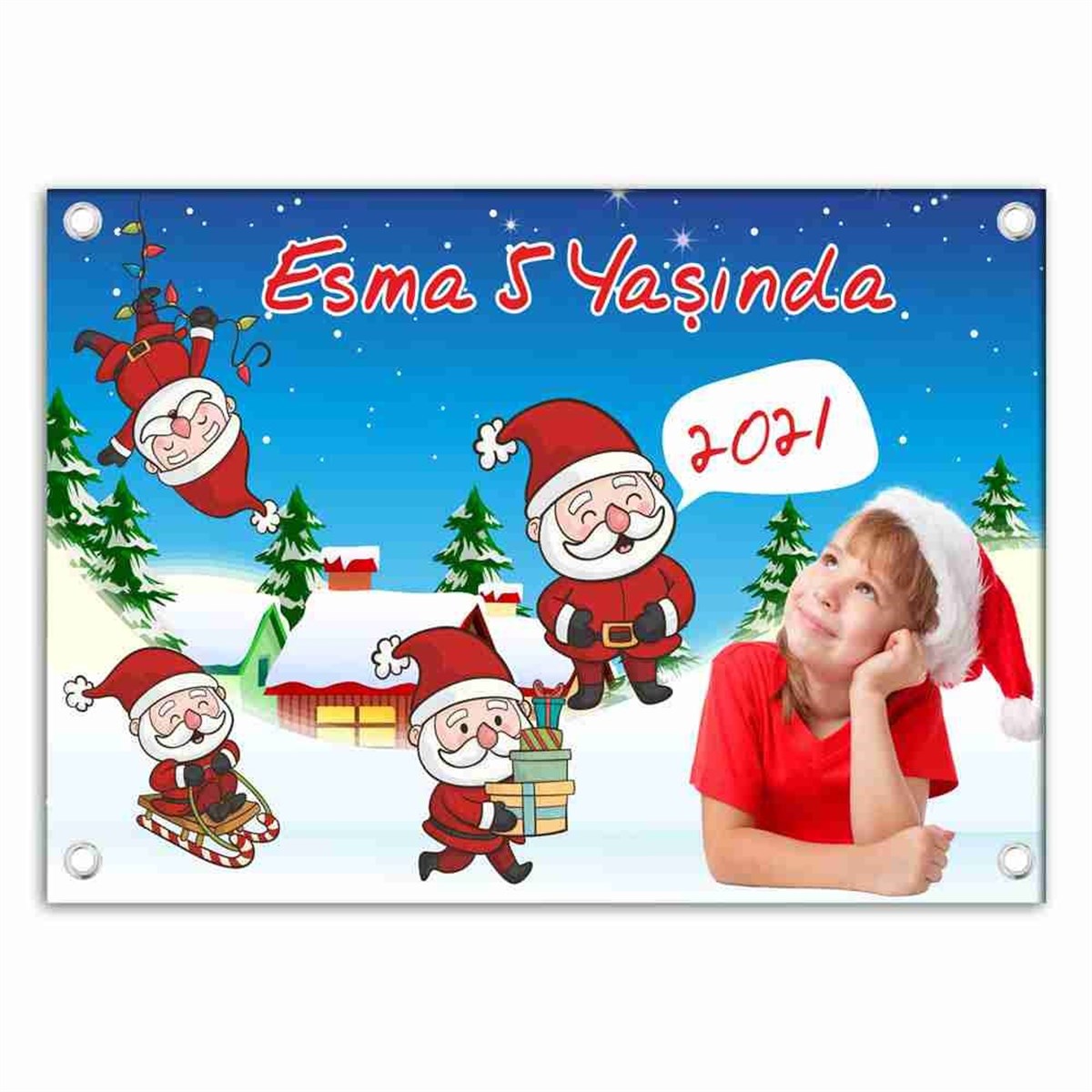 Kız Çocuk Yılbaşı Afiş 