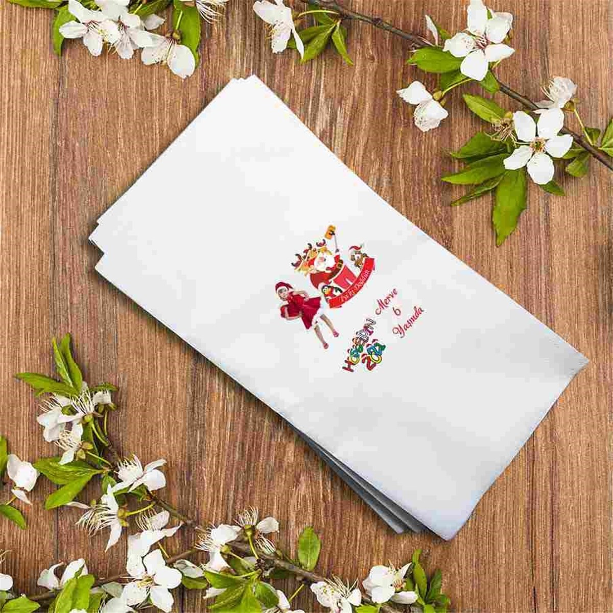 Kız Çocuk Yılbaşı Peçete Baskı 