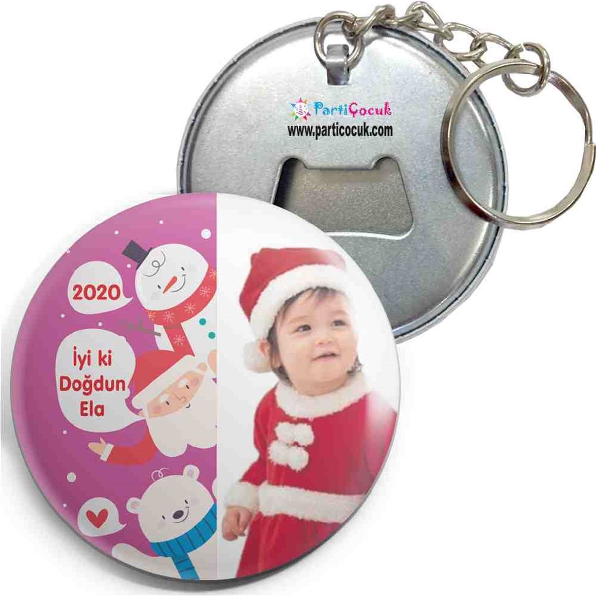 Kız Çocuk Yılbaşı Tema Açacak Anahtarlık 