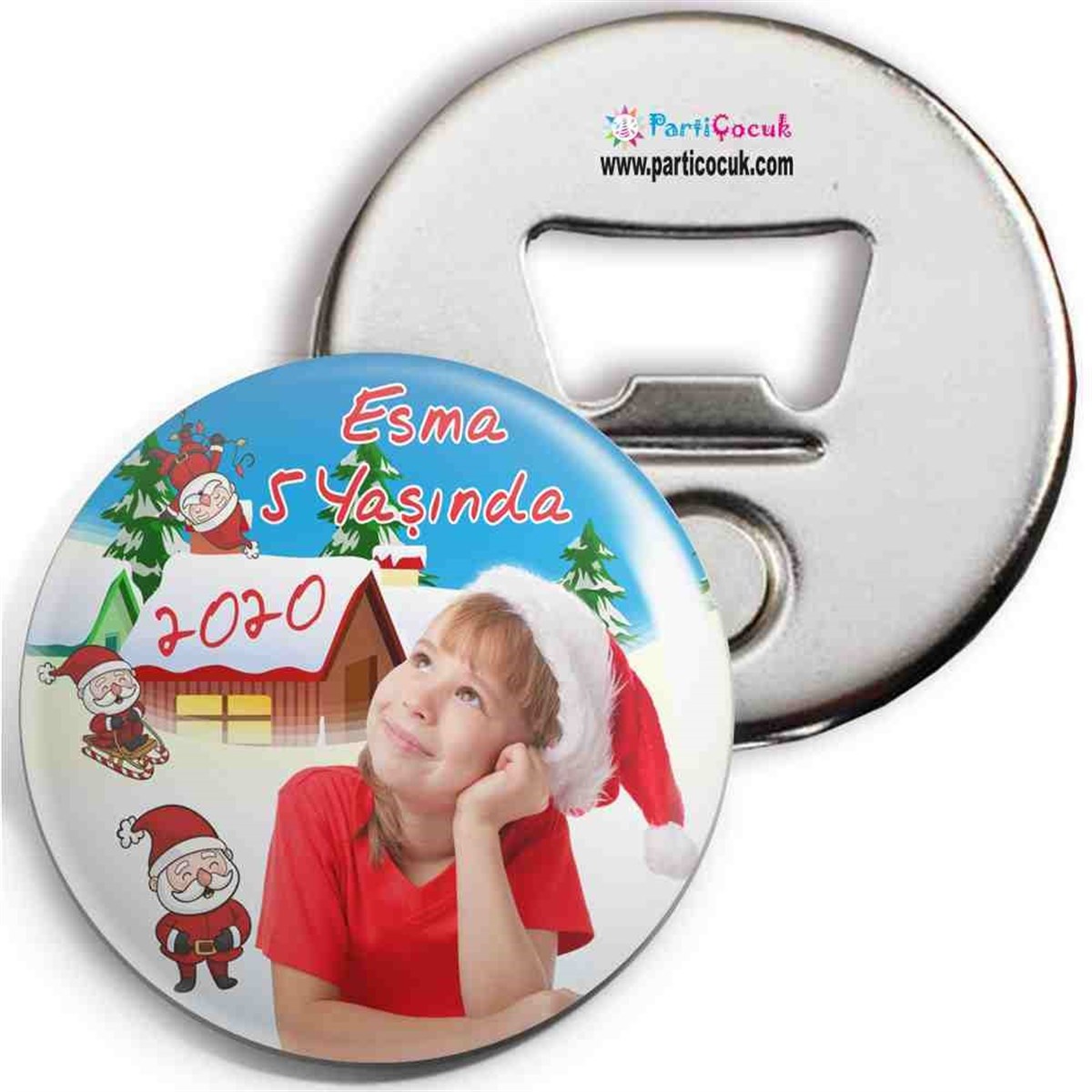 Kız Yılbaşı Temalı Baskılı Açacak Magnet 