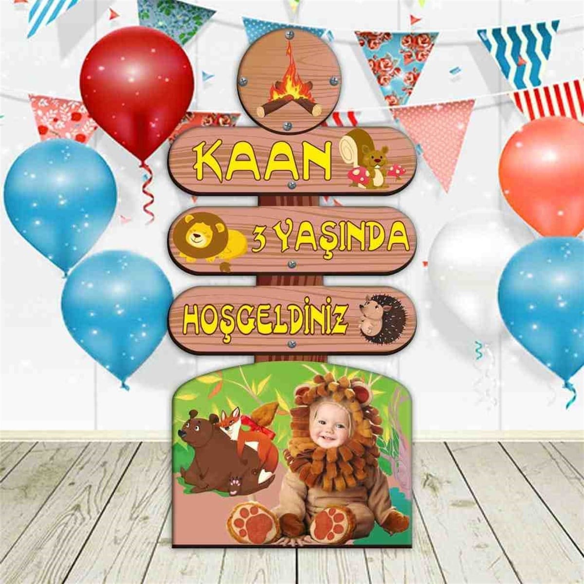 Kızıl Derili  Doğum Günü Kapı Önü Karşılama 