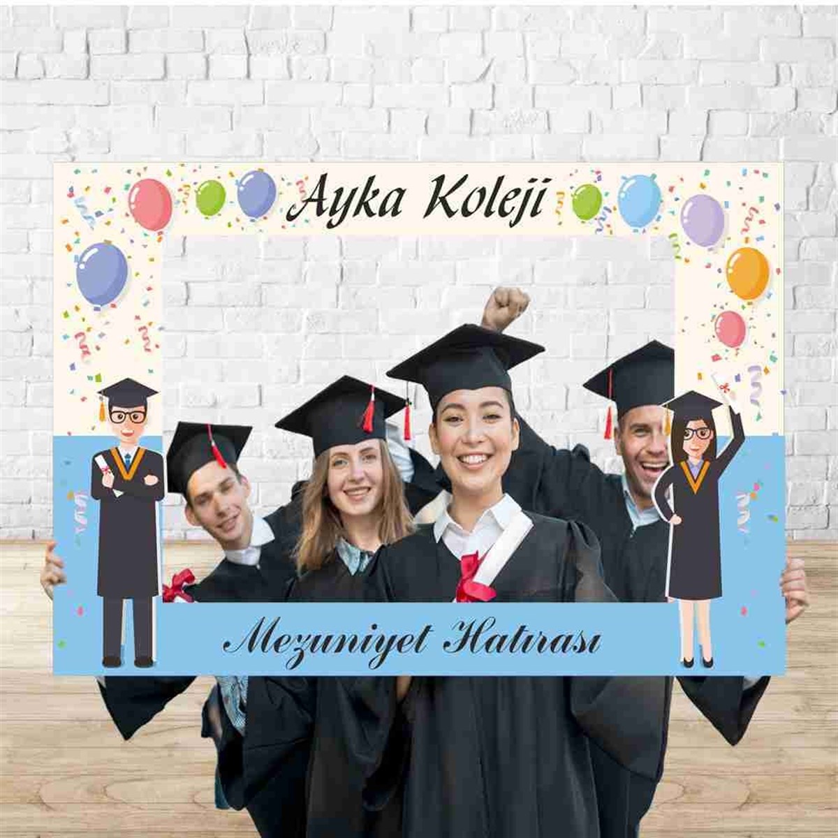 Kolej Kep Töreni Okula Özel Fotoğraf Çektirme Çerçeve 