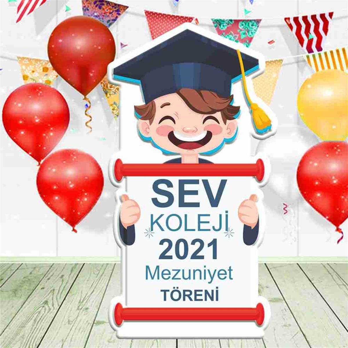 Kolej Mezuniyet Köşesi Ayaklı Pano 