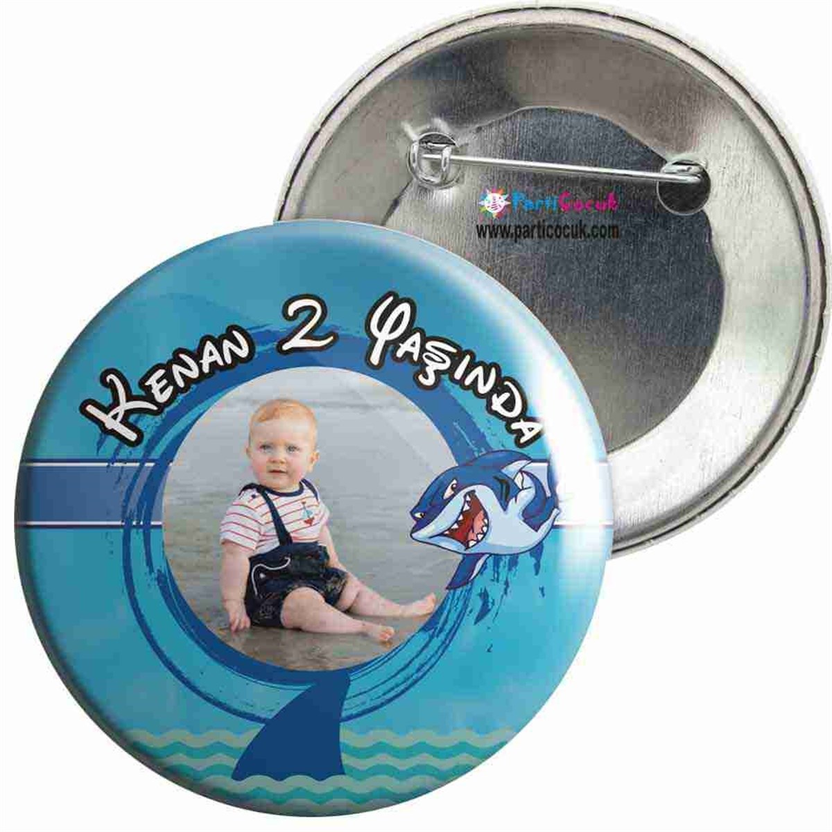 Köpek Balığı Konsept İğneli Rozet  