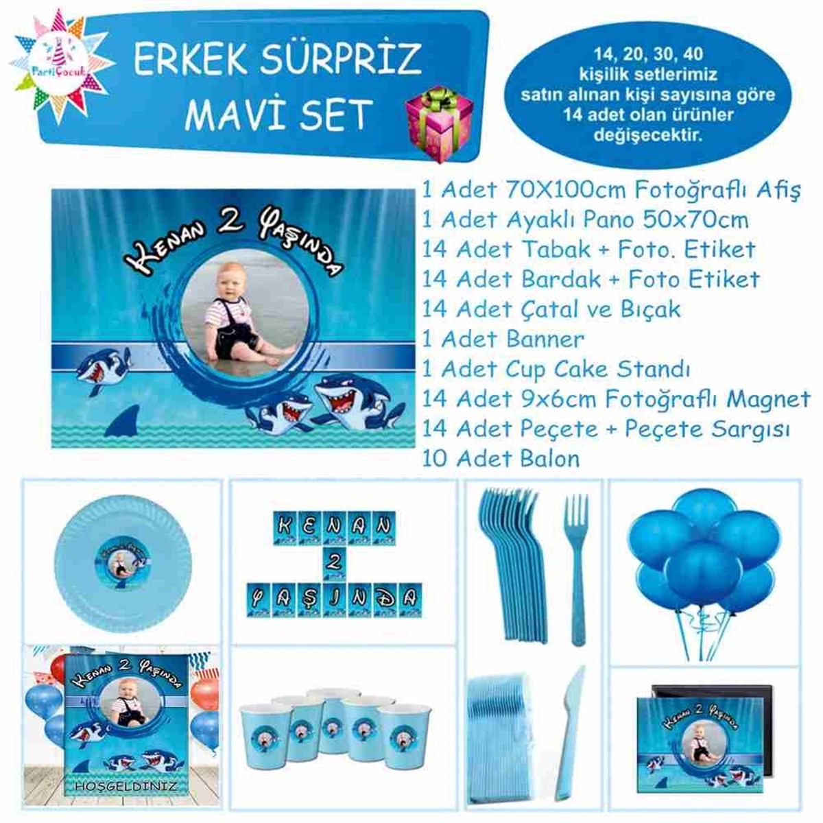 Köpek Balığı Temalı Süpriz Set 