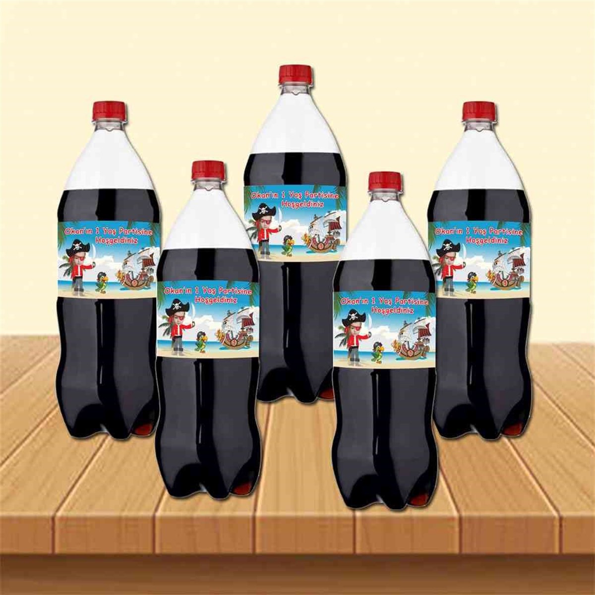 Korsan Gemili Temalı Cola Şisesi Bandı   