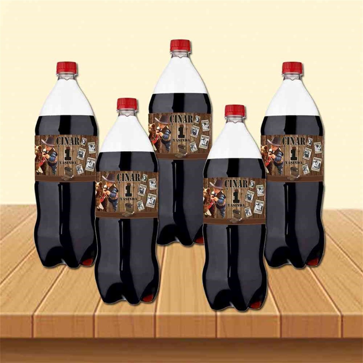 Kovboy Konsept Cola Şisesi Bandı    