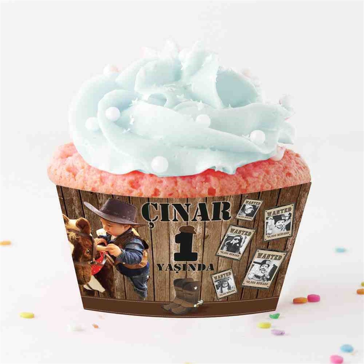 Kovboy Konsept Cupcake Sargısı 