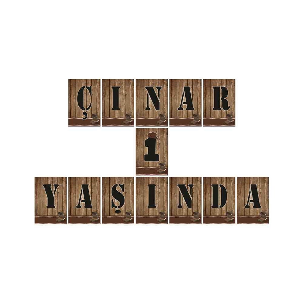 Kovboy Konsept Harf Banner 