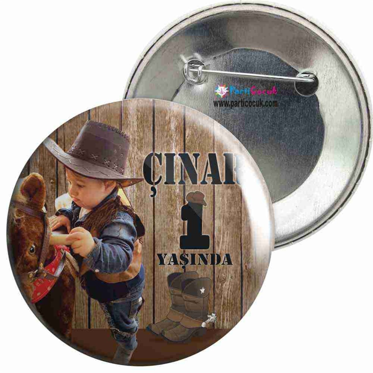 Kovboy Konsept İğneli Rozet  