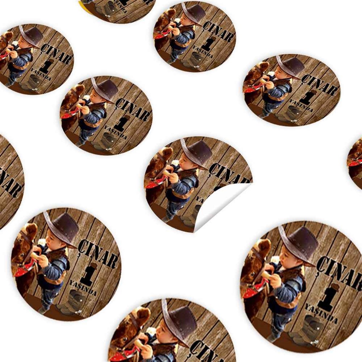 Kovboy Konsept Sticker 30 Adet 