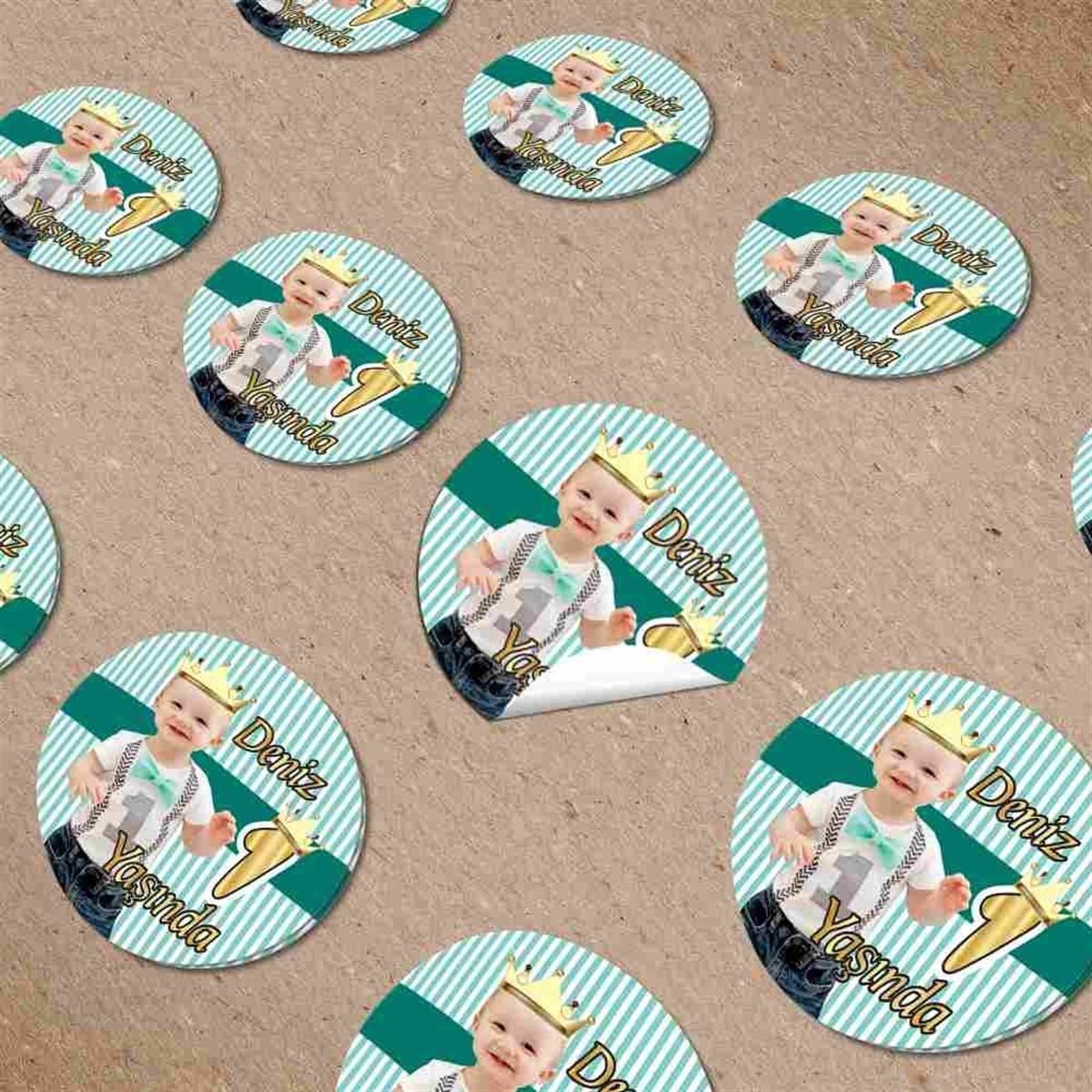 Kral Tacı Konsept Kişiye Özel Sticker 30 Adet 