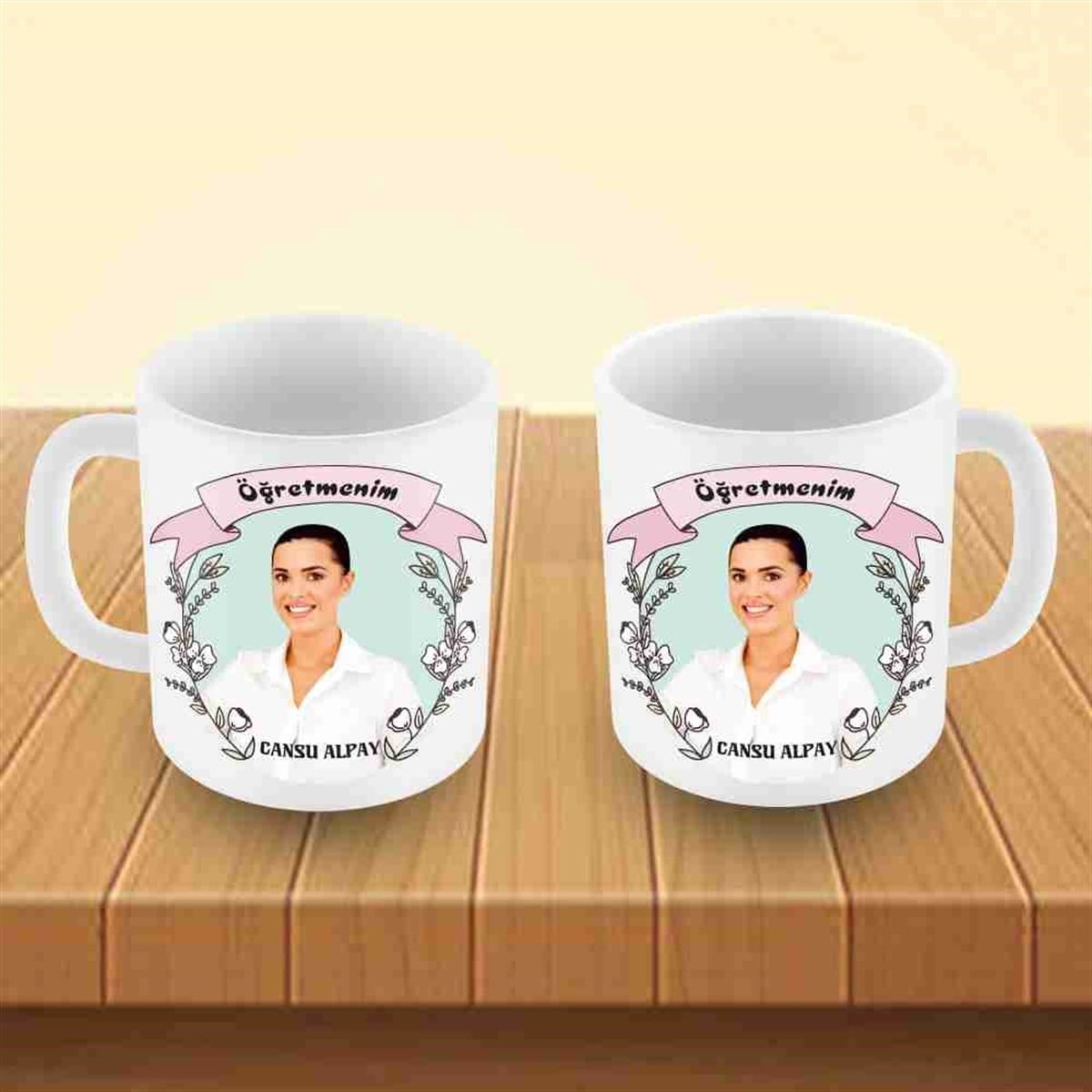 Kupa Bardak Fotoğraflı Öğretmenler Günü 