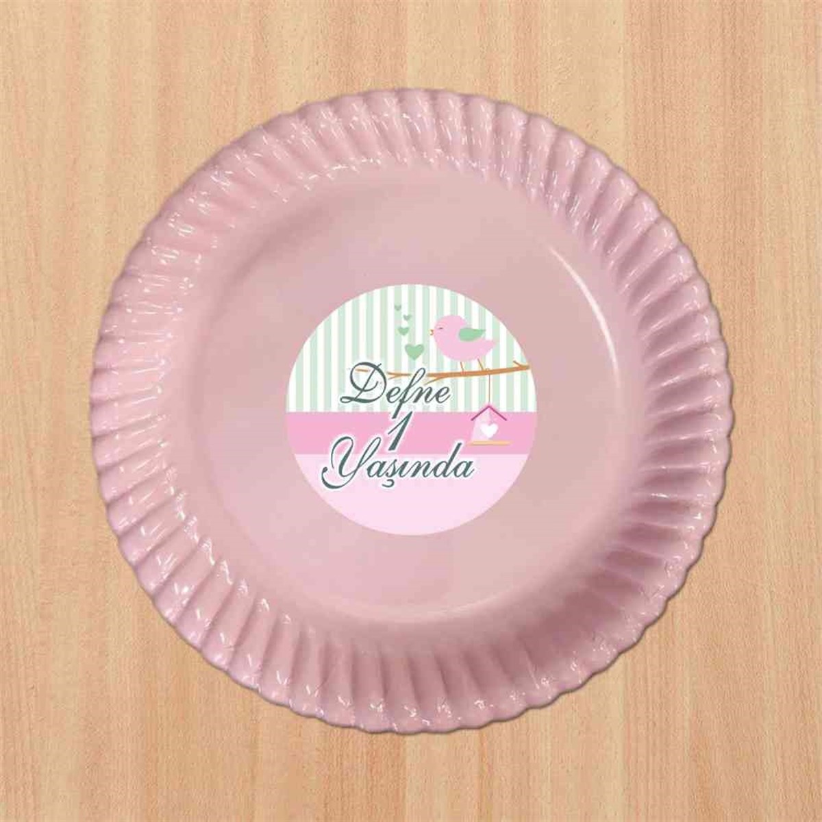 Kuş Konsept Tabak ve Etiketi 