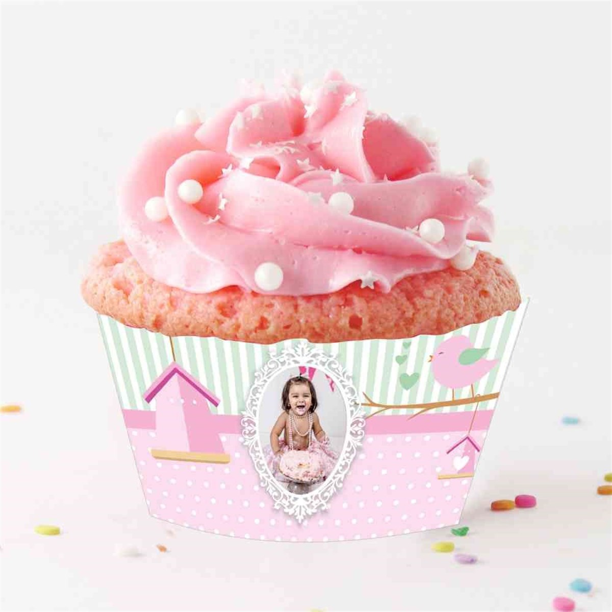 Kuş Konsepti Cupcake Sargısı 