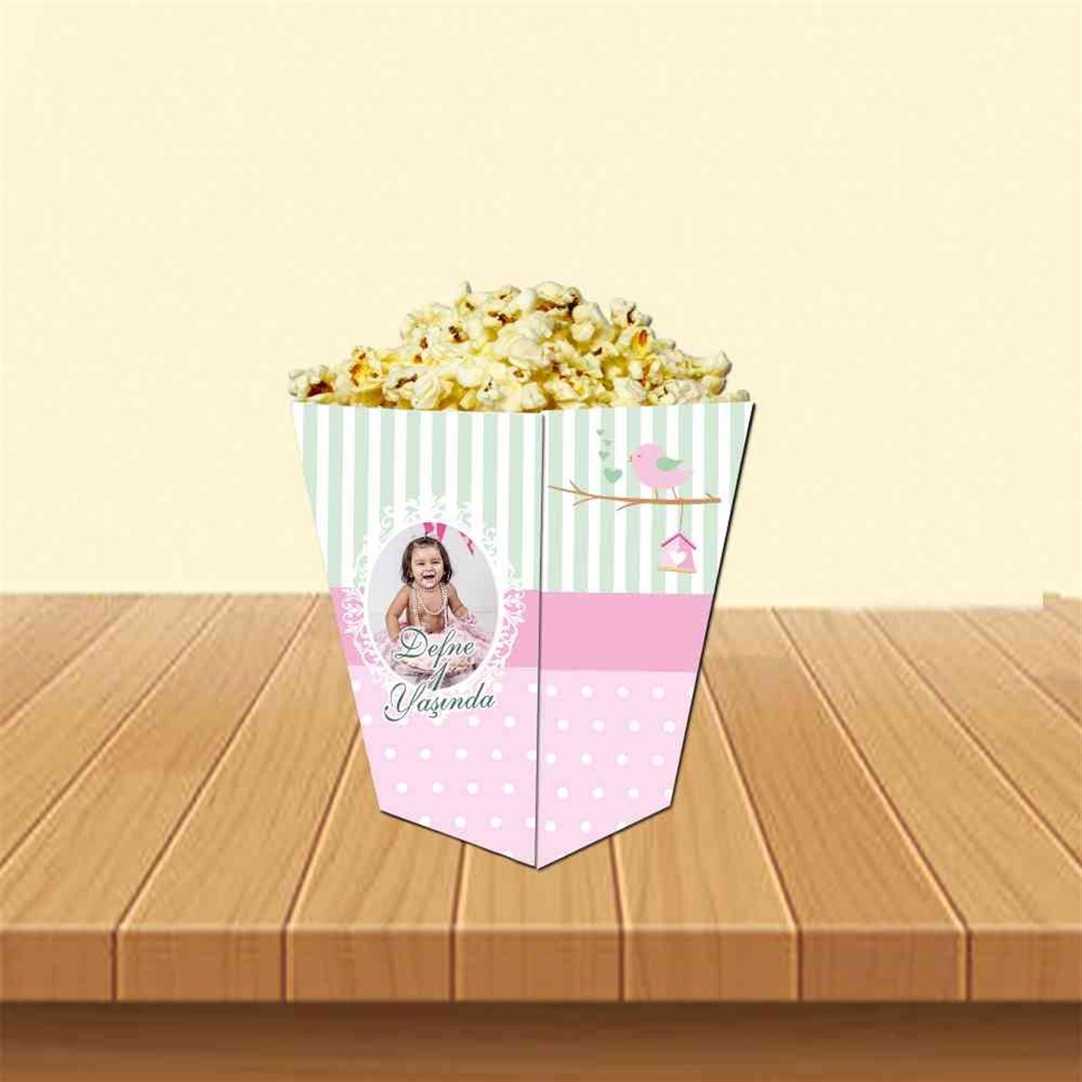 Kuş Konsepti Popcorn Kutusu 