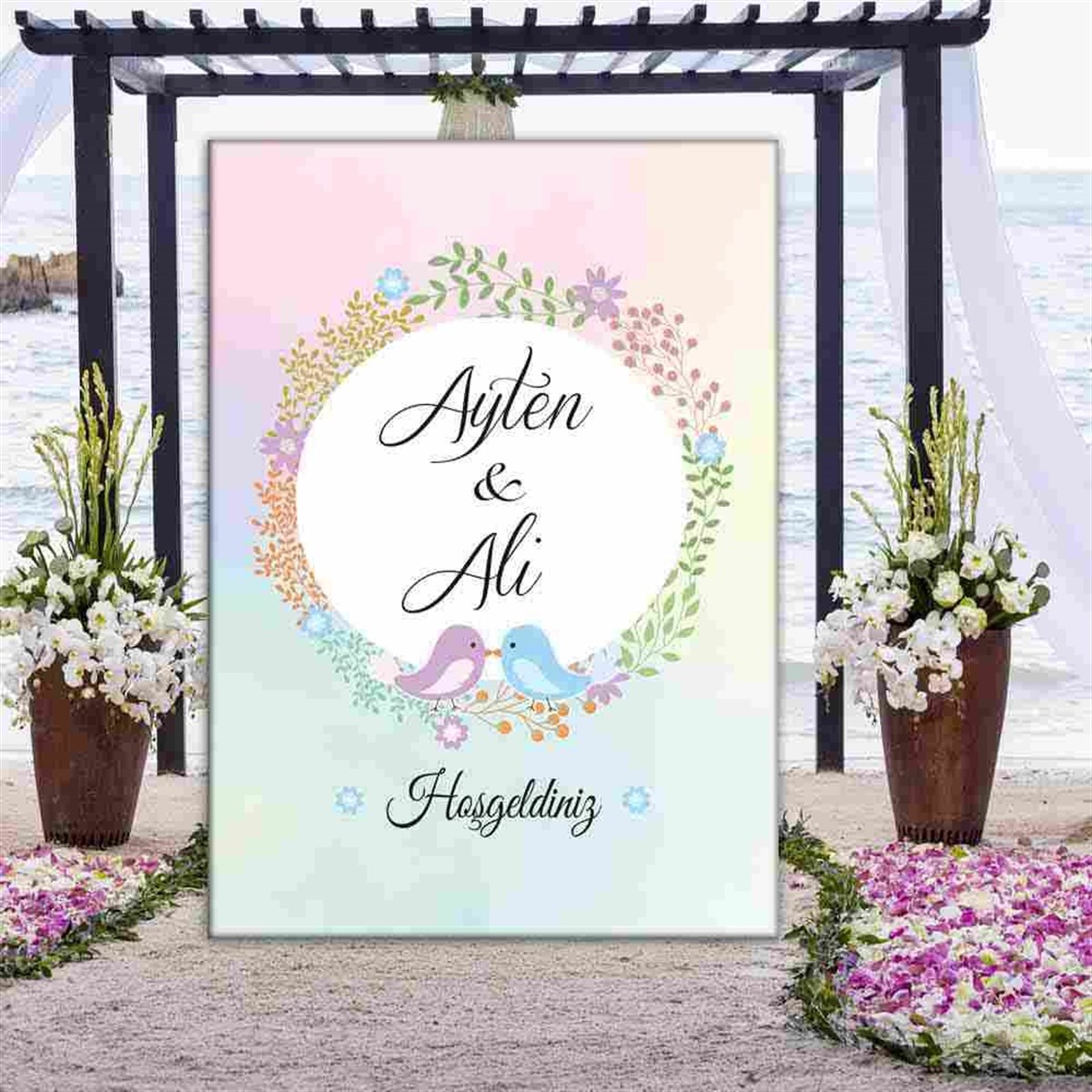 Kuşlu Kişiye Özel Pano 