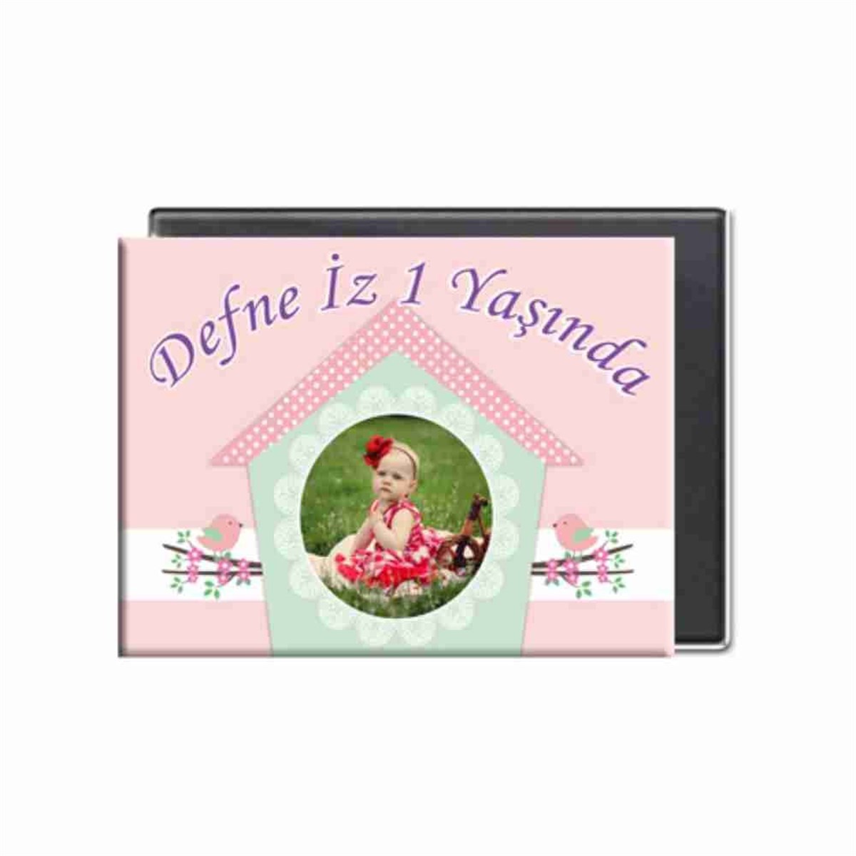 Kuşlu Pembe Buzdolabı Magneti  