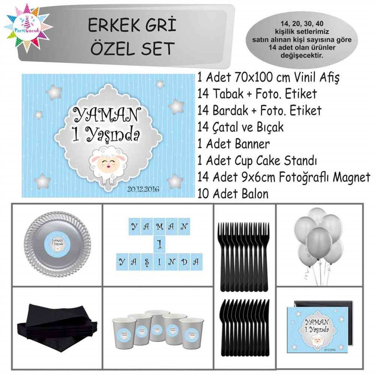 Kuzulu Tema Parti Süsleri Özel Set 