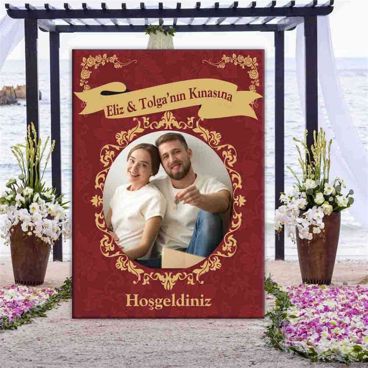 Lavanta Konsept Kına Karşılama Panosu 