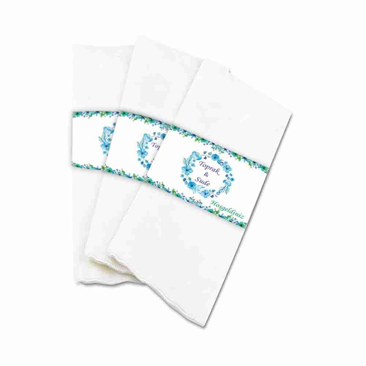 Lavanta Temalı Nişan Peçete Sargı 