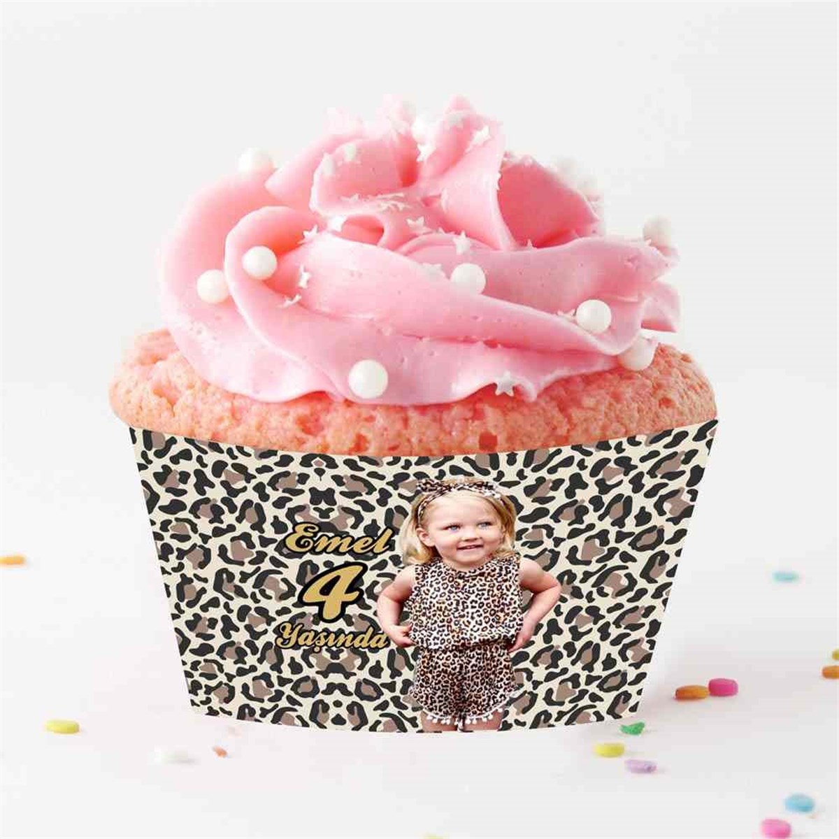 Leopar Konsept Cupcake Sargısı  