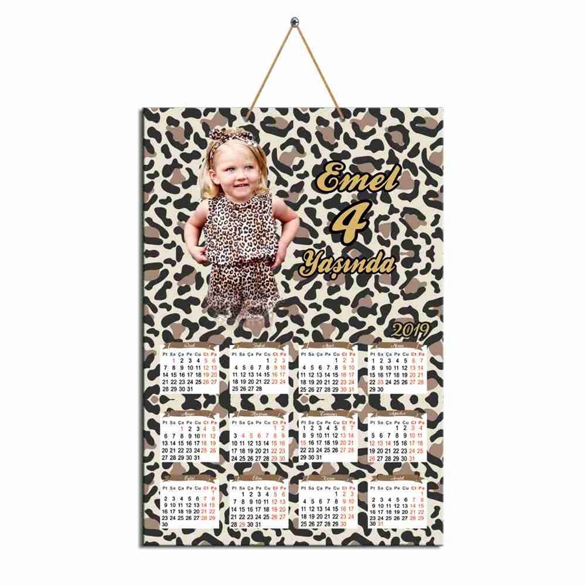 Leopar Konsept Karton Takvim  