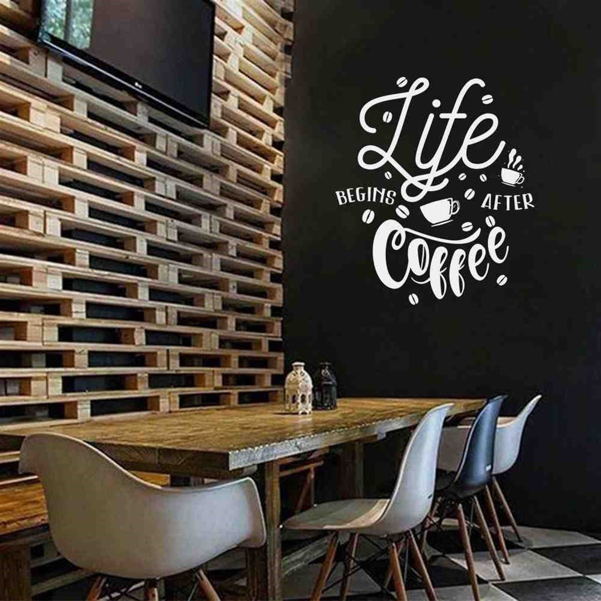Life Begins After Coffee Wall Sticker 