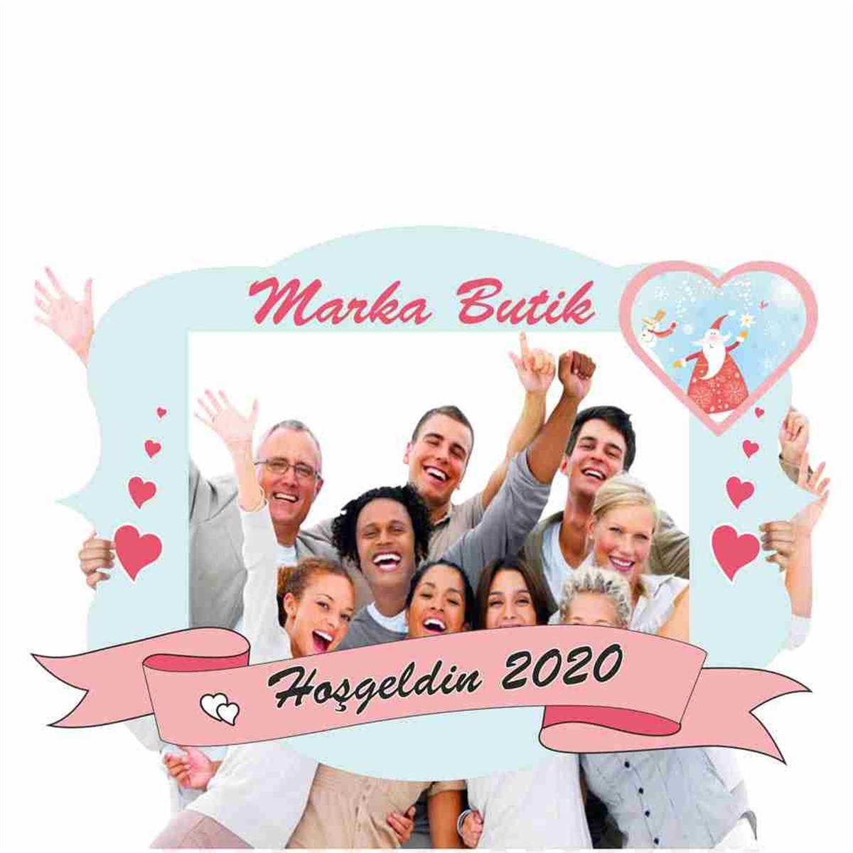 Logo Baskılı Yeni Yıl Hediyelik Fotoğraf Çekilme Çerçevesi 