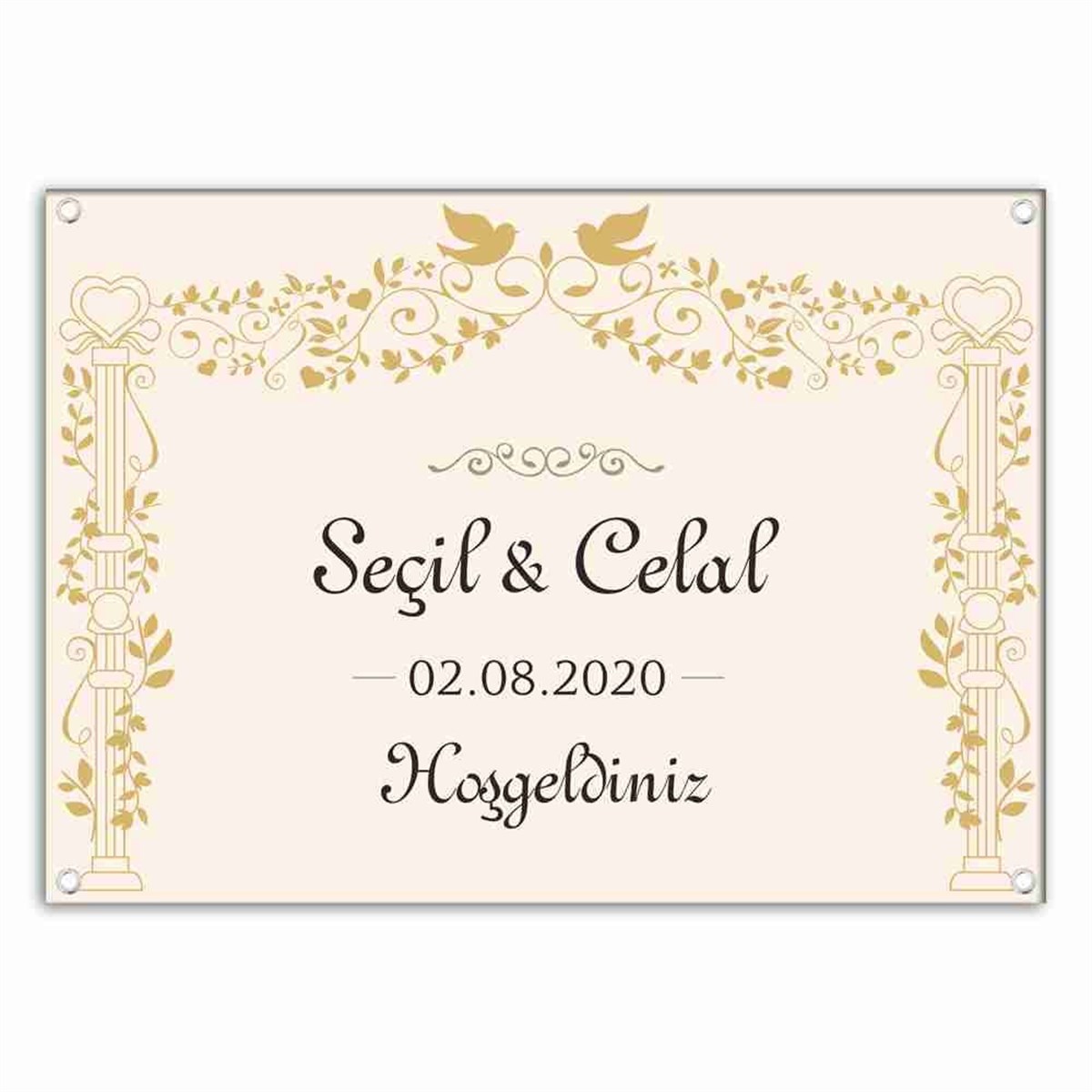 Masa Arkası Nişan Süsleme Arka Plan 