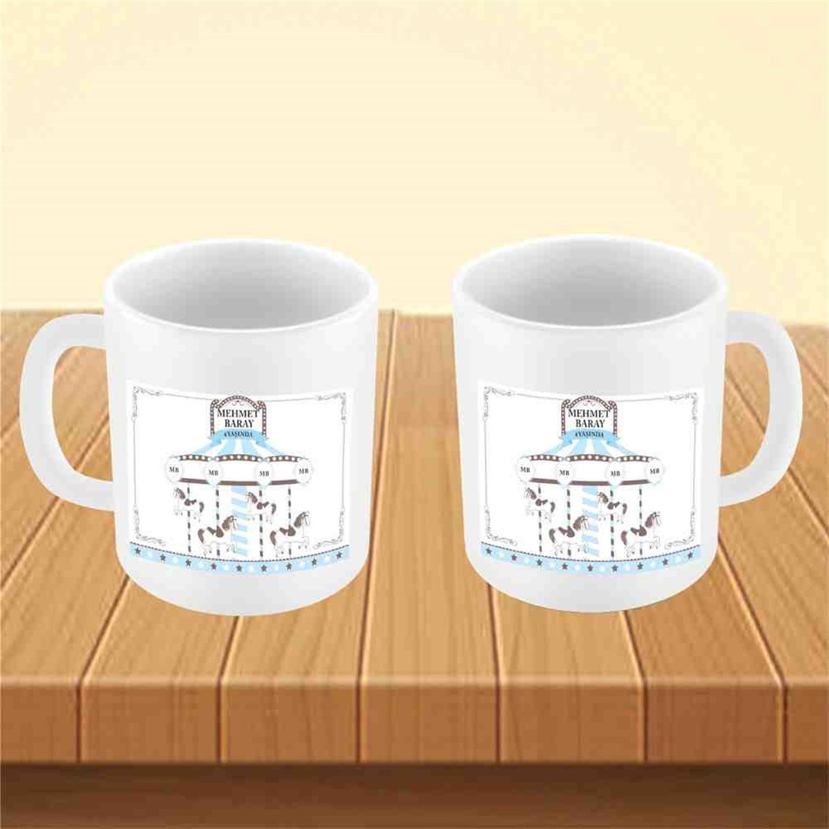 Mavi Atlı Karınca Konsept Kupa Bardak Mug  