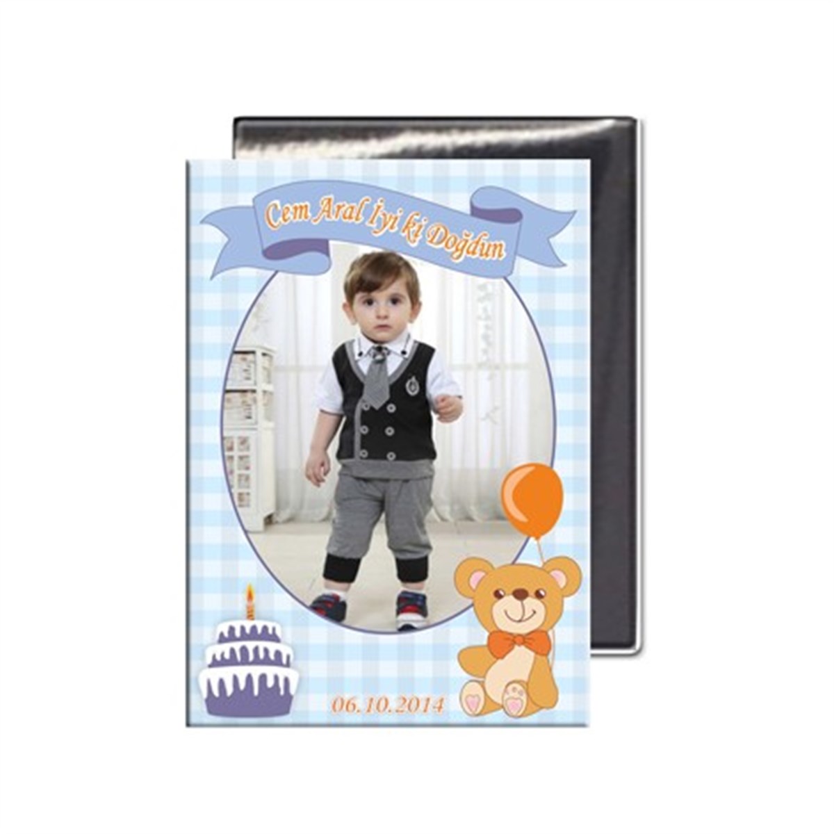 Mavi Ayıcıklı Buzdolabı Magneti  