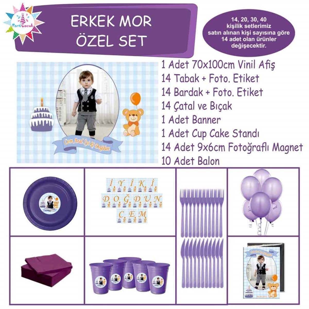 Mavi Ayıcıklı Tema Kişiye Özel Özel Set 