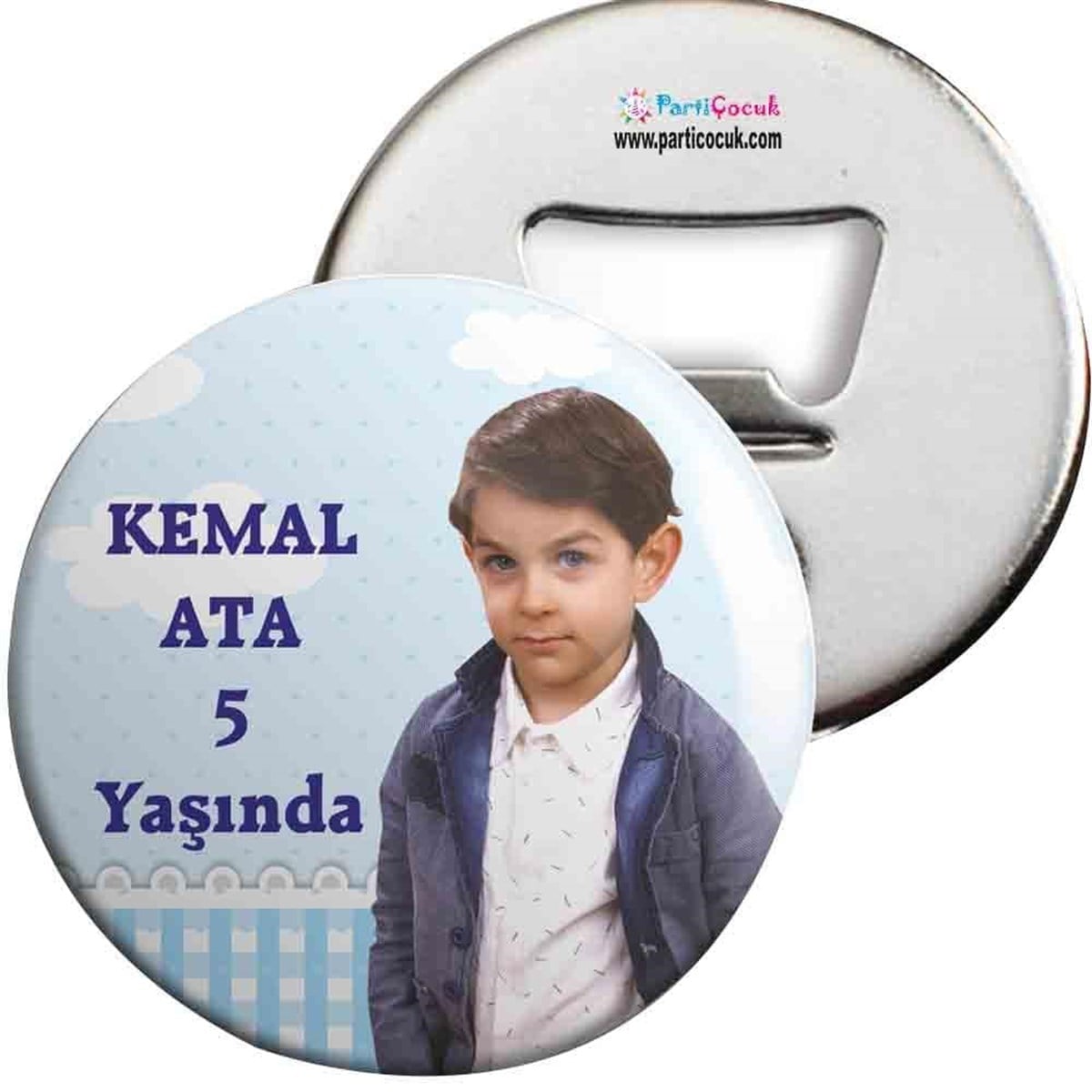 Mavi Bulutlu Sade Konsept Açacaklı Magnet Kişiye Özel 