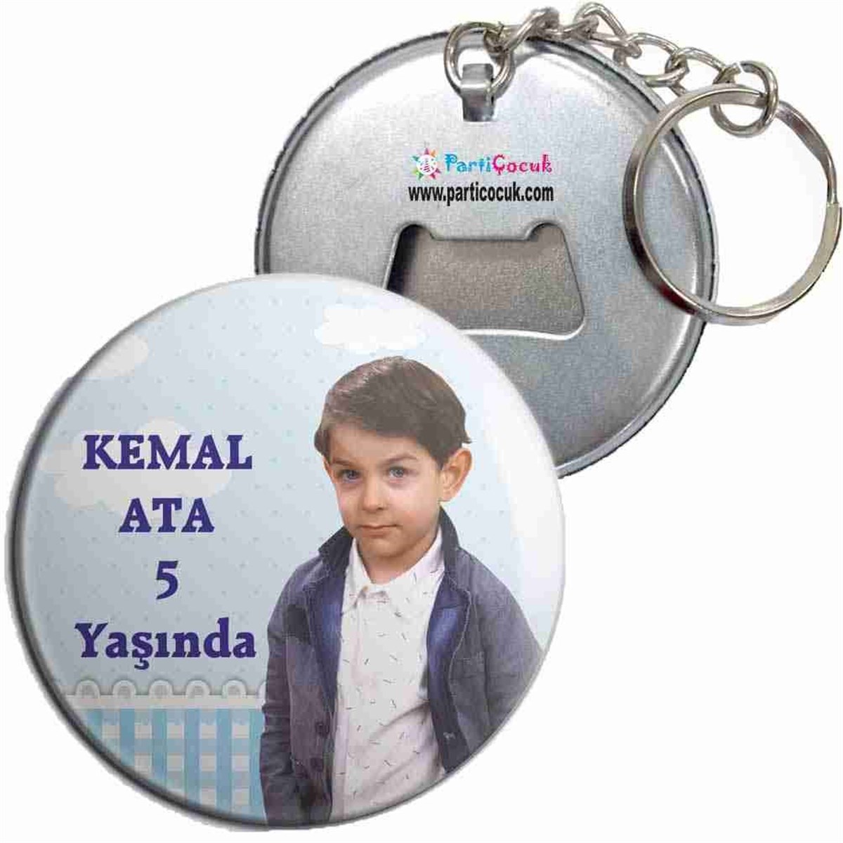 Mavi Bulutlu Sade Konsept Anahtarlı Açacaklı  Kişiye Özel 