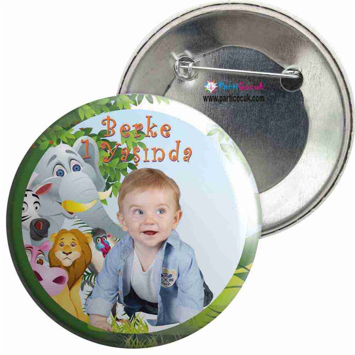 Mavi Safari Konsept İğneli Rozet  