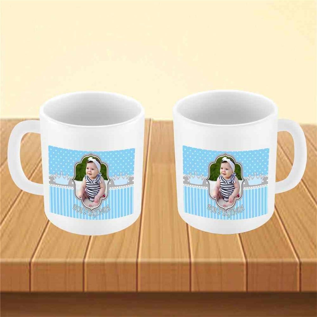 Mavi Taç Konsept Kupa Bardak Mug  