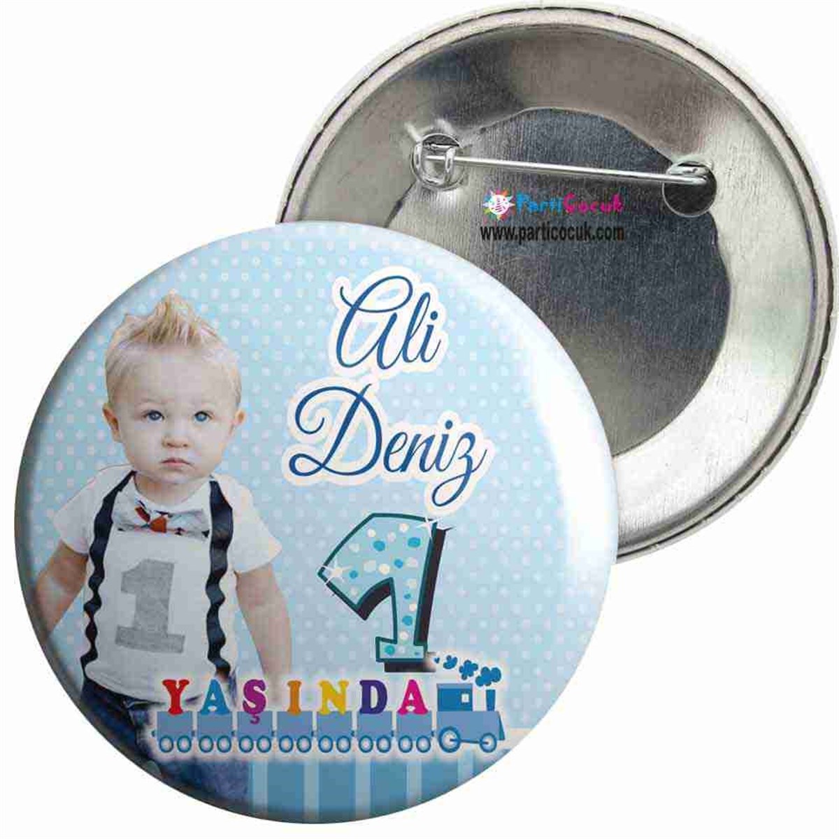 Mavi Tren Konsept İğneli Rozet  