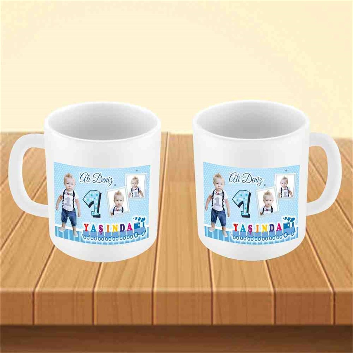 Mavi Tren Konsept Kupa Bardak Mug 